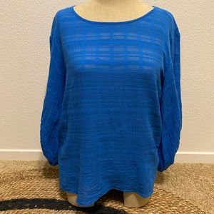 Laundry 3/4 sleeve linen blend blouse size s